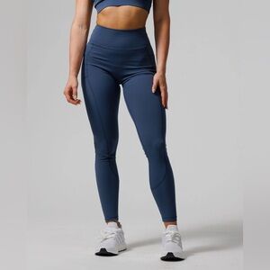 Three Nails Leggings Teal Blue Nova Pocket Tights Pants Athletic Yoga